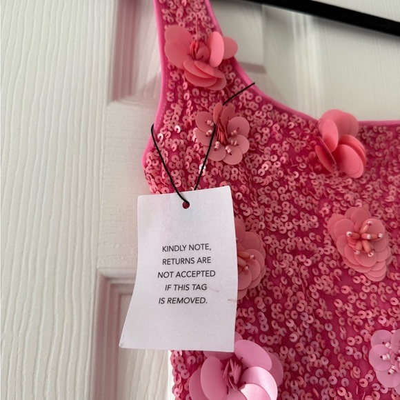 Lovers + Friends Biarritz Sequin Embellished Mini Dress Pink Ombré NEW with tags - Picture 5 of 7